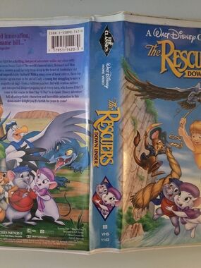The Rescuers Down Under VHS & Clamshell Case - Walt Disney The Classics Series